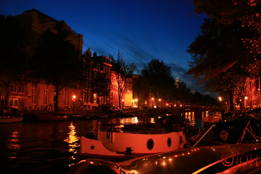 Amsterdam, Nightfall near the Westerkerk. by Jogi_CGN by Jogi_CGN