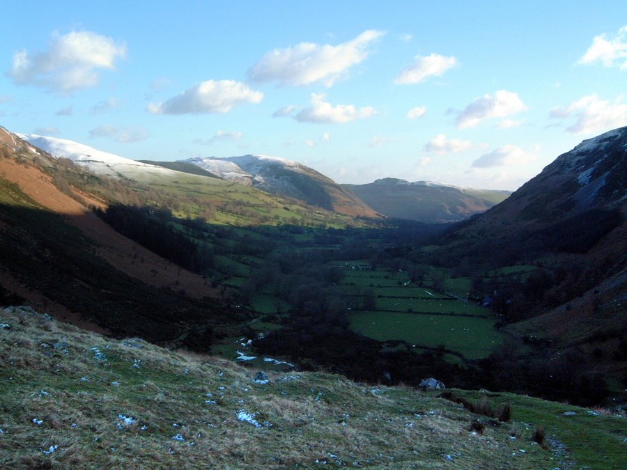 View down the Afon Eirth valley by Pete Hill