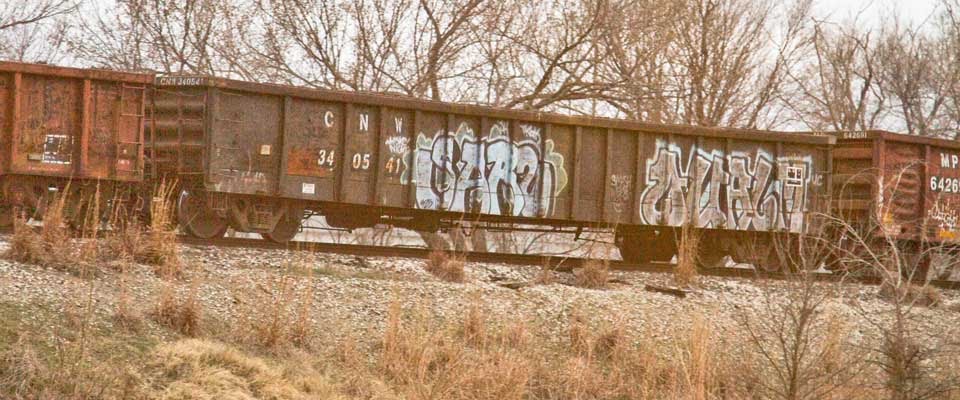 Graffiti Box Car by Max Stewart