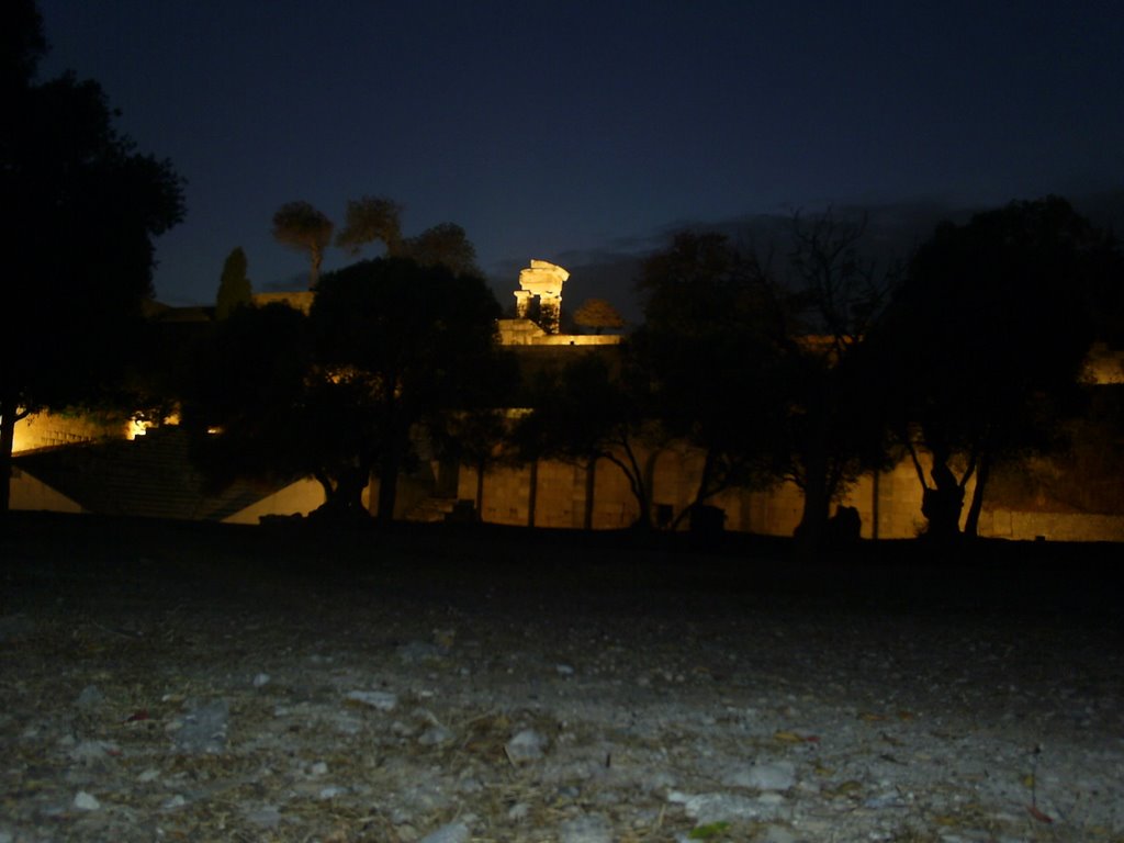 Greek Temple of Apollo by night by Caporomeo