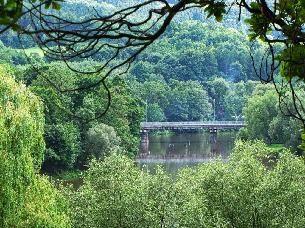 Klösterle an der Eger (Klasterec nad Ohri) - Brücke über die Eger by Rudolf Henkel