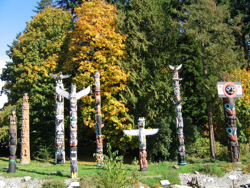 Totems of the First Nations in Stanley Park, Vancouver by Martin Zustak