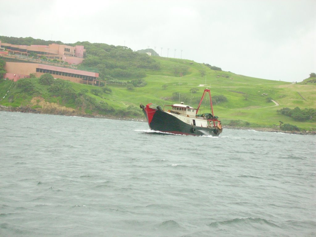 Boat in Hong Kong (picture taken from a boat) by saschafuchs