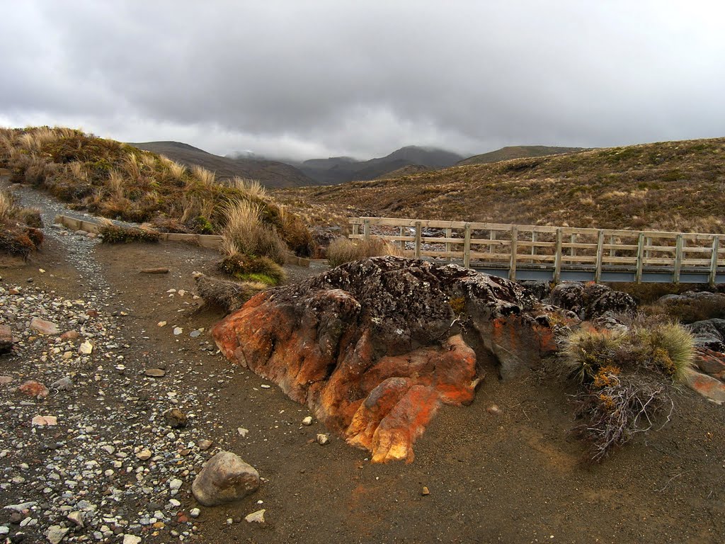 Red rocks above Taranaki Falls, NP Tongariro by Tomas K☼h☼ut