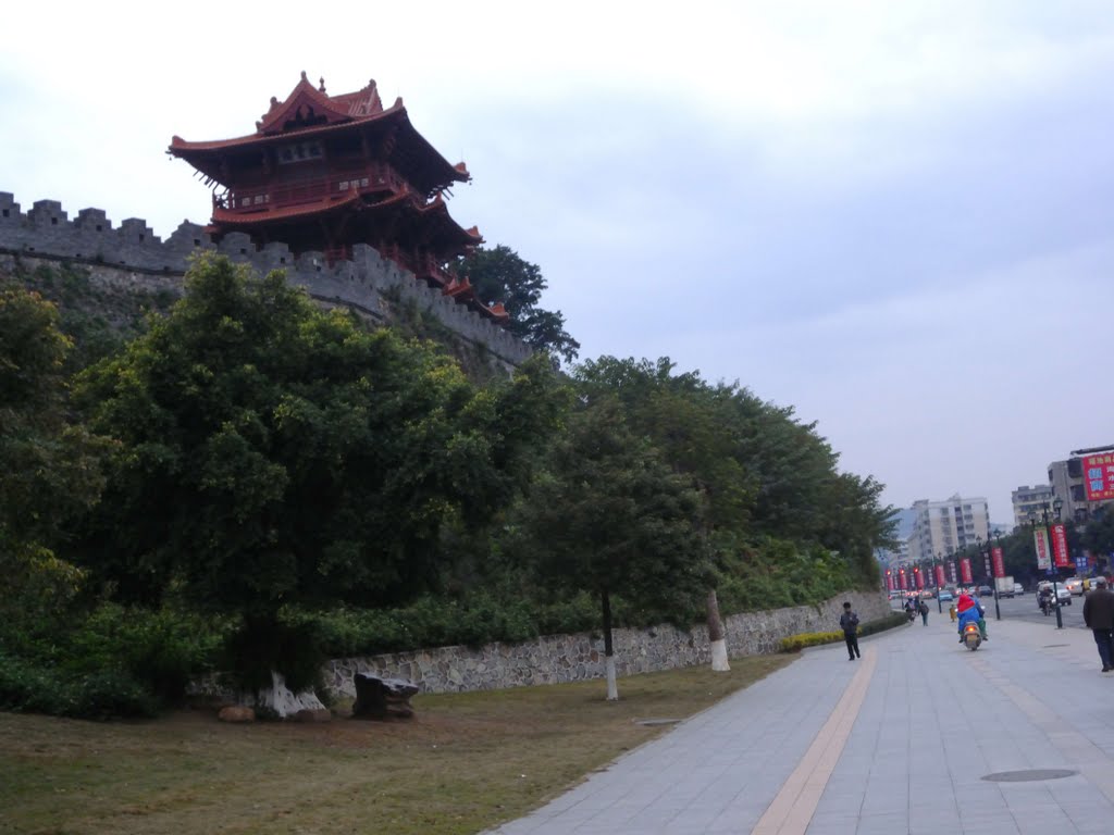 Garden next to Old City Wall in Zhaoqing by robsonap