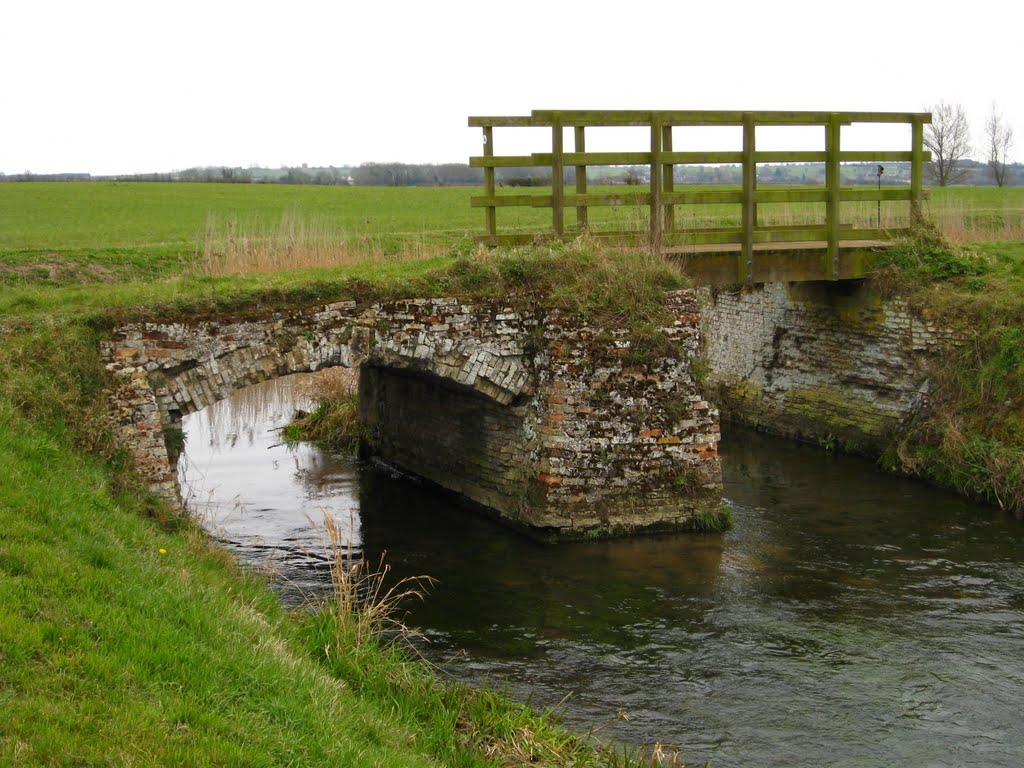 Footbridge across the River Nar by midge2475