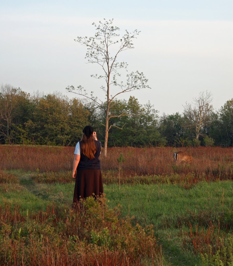 Jessica G. Photographing a Deer. by RDrayerIII