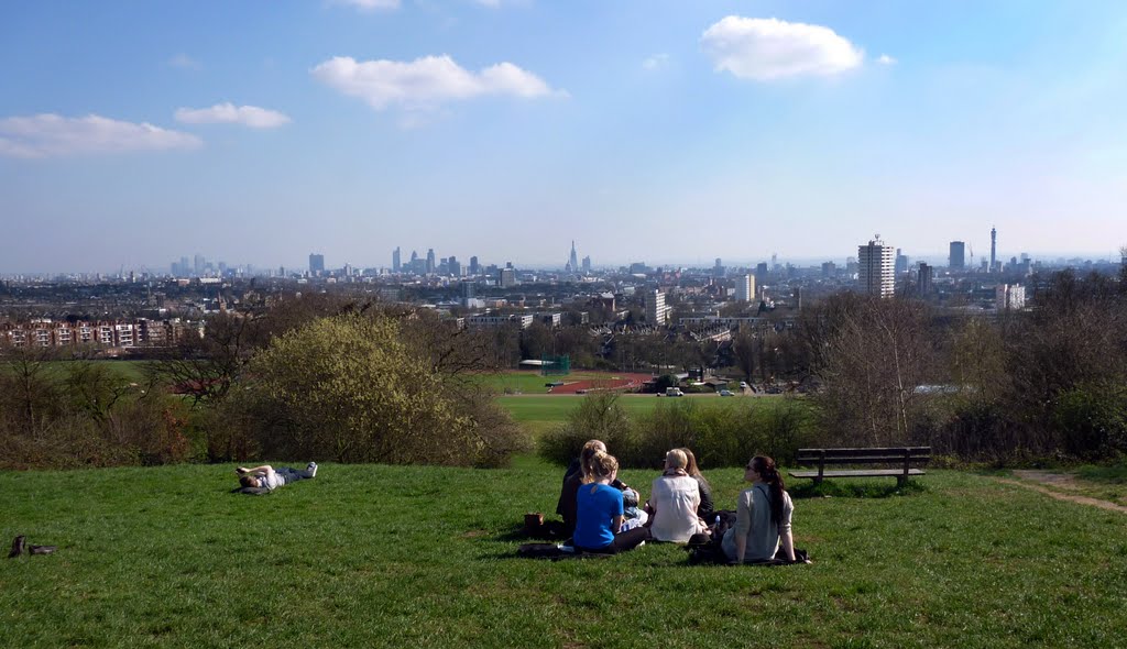 LONDON SKYLINE FROM HAMPSTEAD HEATH by Alan McFaden