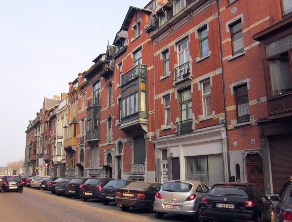 Rue Mignon (Liège) : ensemble art nouveau (9 maisons) de l'arch. Joseph Nusbaum by Rebexho