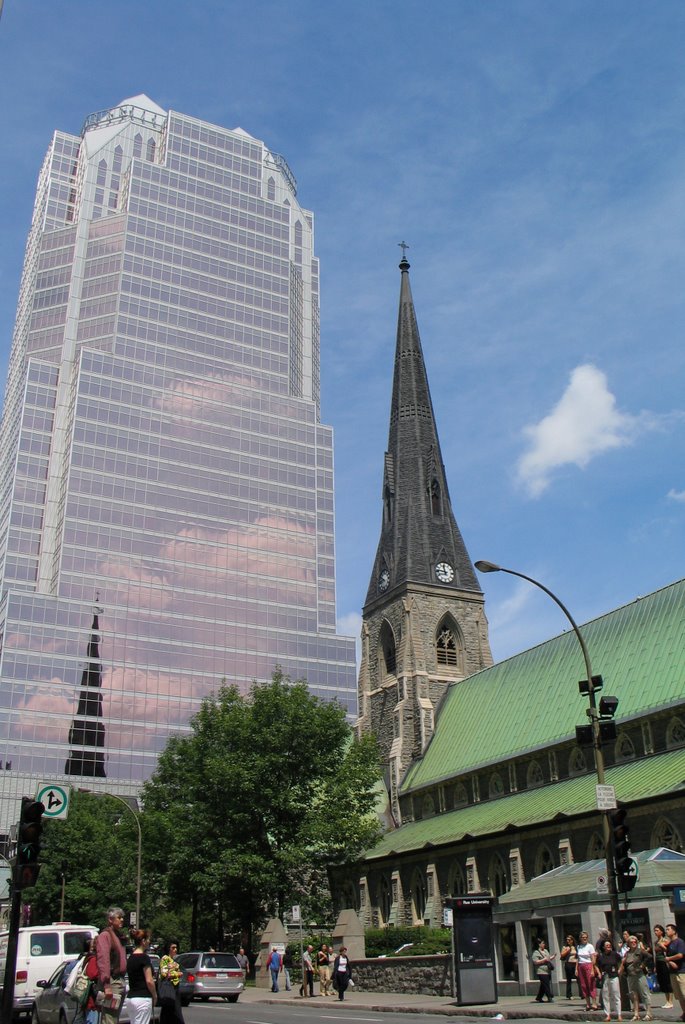 Cathédrale Anglicane Christ Church on rue Sainte-Catherine, Montreal, Canada by Guo, Wennan