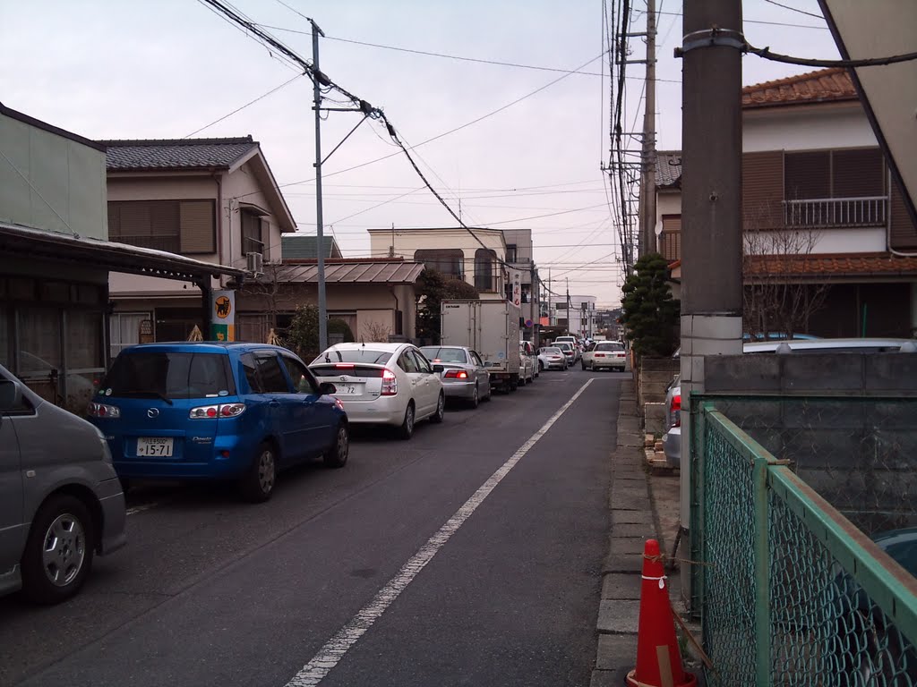 2011.3.11から３日後の青梅市内にあるガソリンスタンドに続く車の行列 by tspc66ti