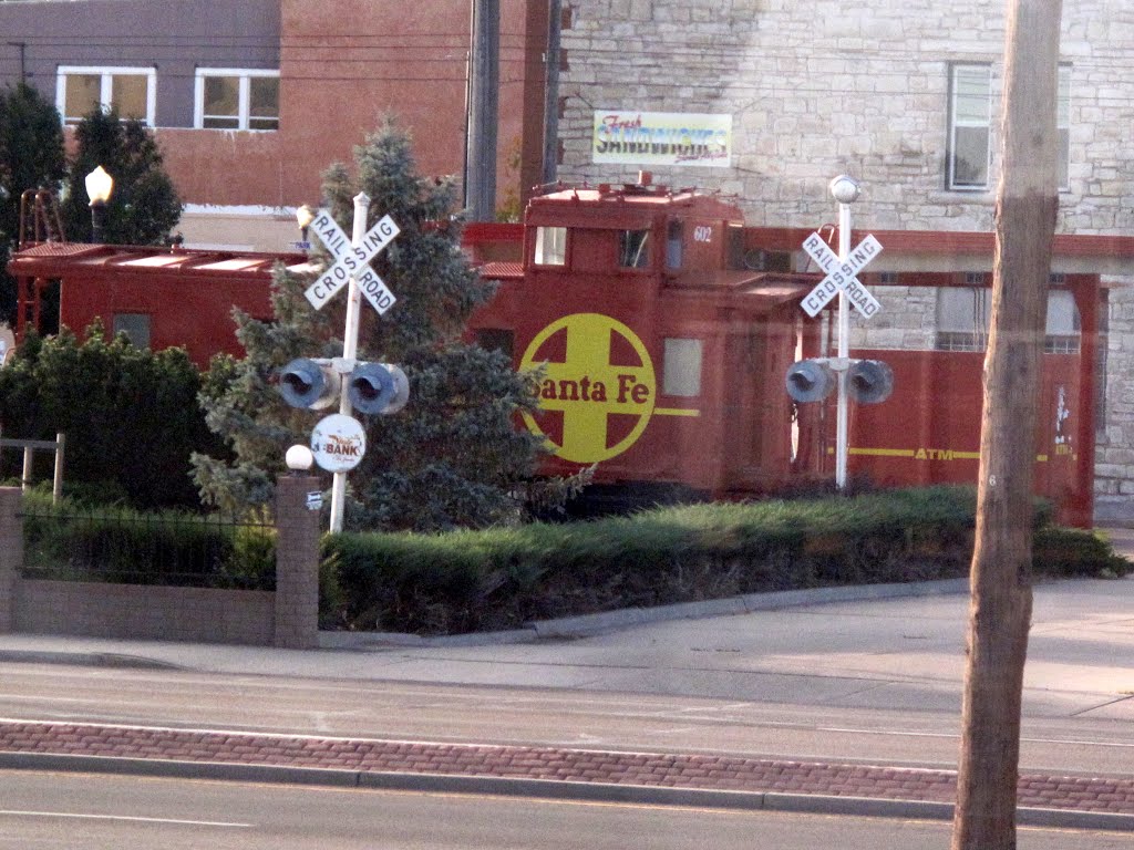 View from the dining car at La Junta station SouthWest Chief by Malmoea