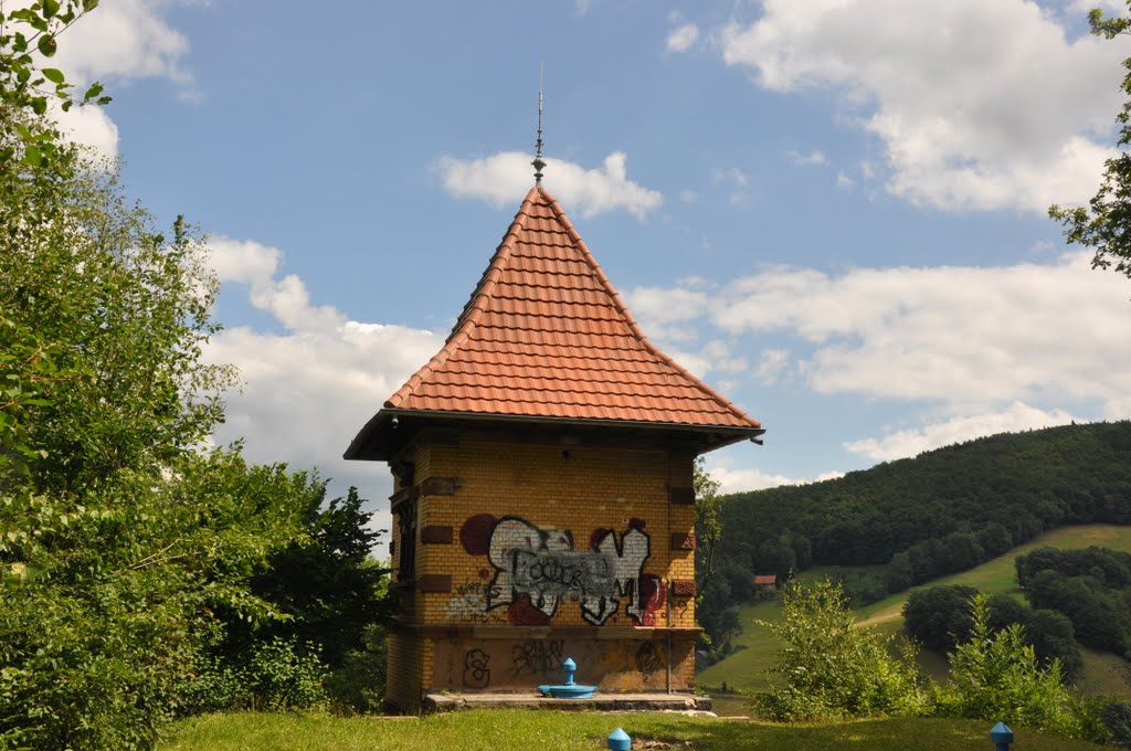 Arrière du Château d'eau à Ste Marie aux Mines en Alsace by Saphirette