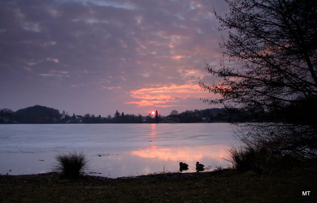 Sunset/Sonnenuntergang am Weßlinger See, 82234 Weßling, 01/2011, (MT) by MT-Puchheim