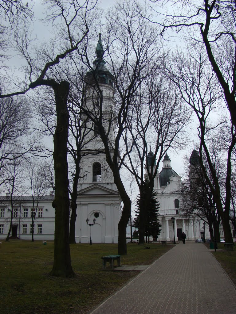 Basilica of the Birth of the Virgin Mary and The Belfry, Chełm, Poland by stexzgb