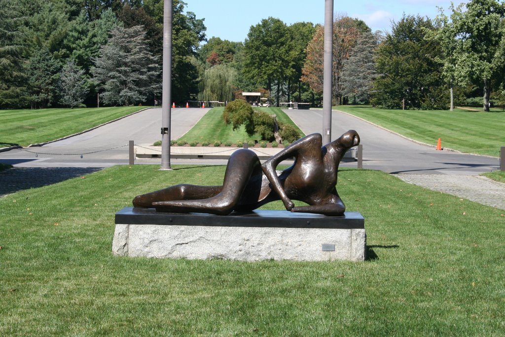 Reclining Figure by Henry Moore - at PepsiCo Headquarters by Peter Bond