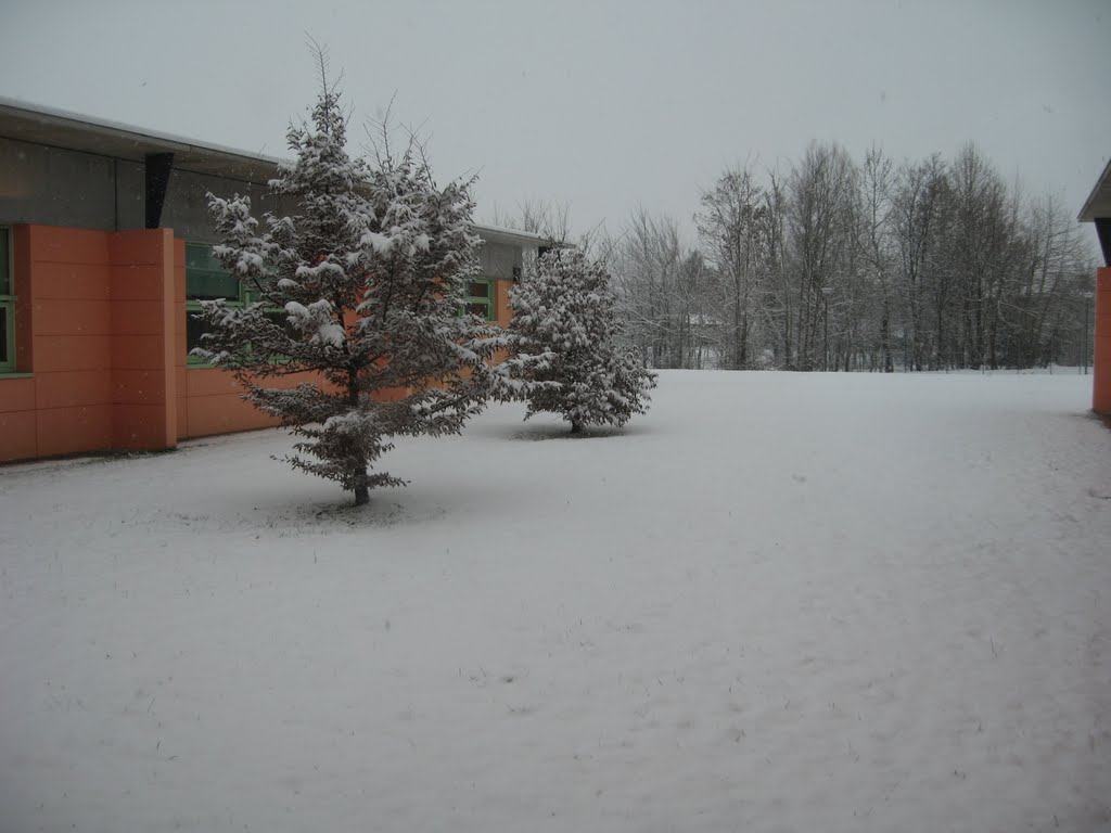 Il giardino della scuola con la neve by sacil8