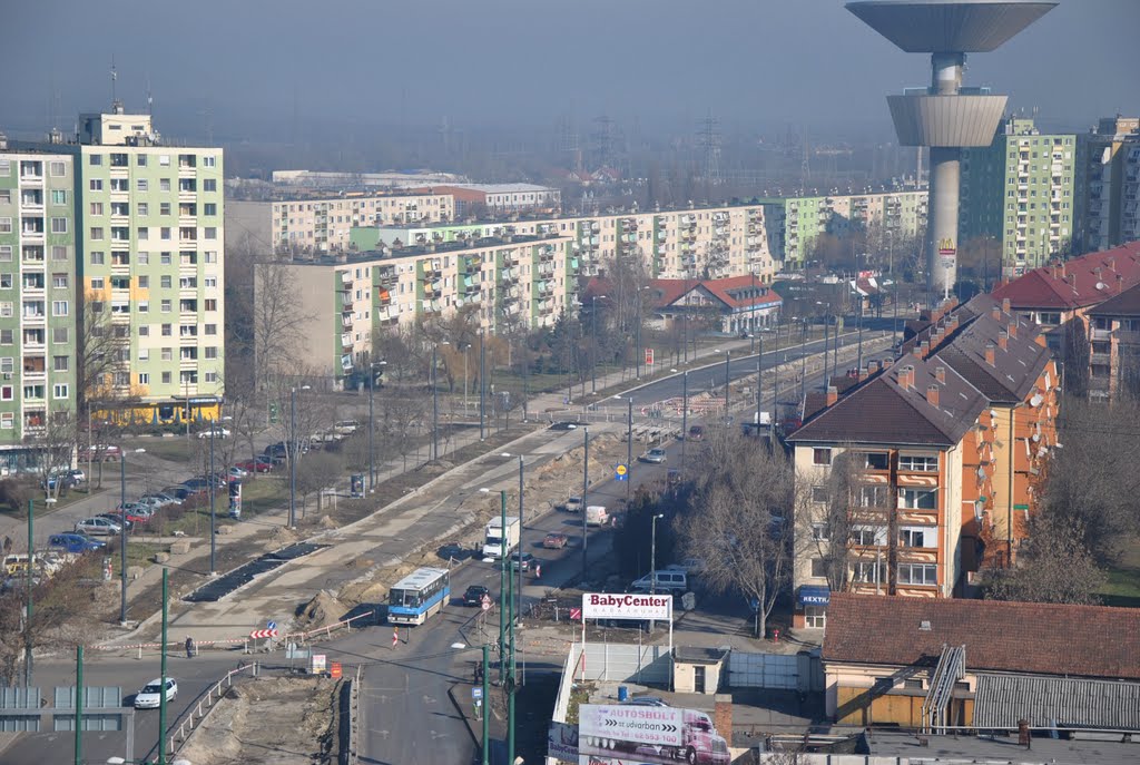 Károlyi Kollégium, tető, az új kereszteződés - 3. by Szegedi látképek