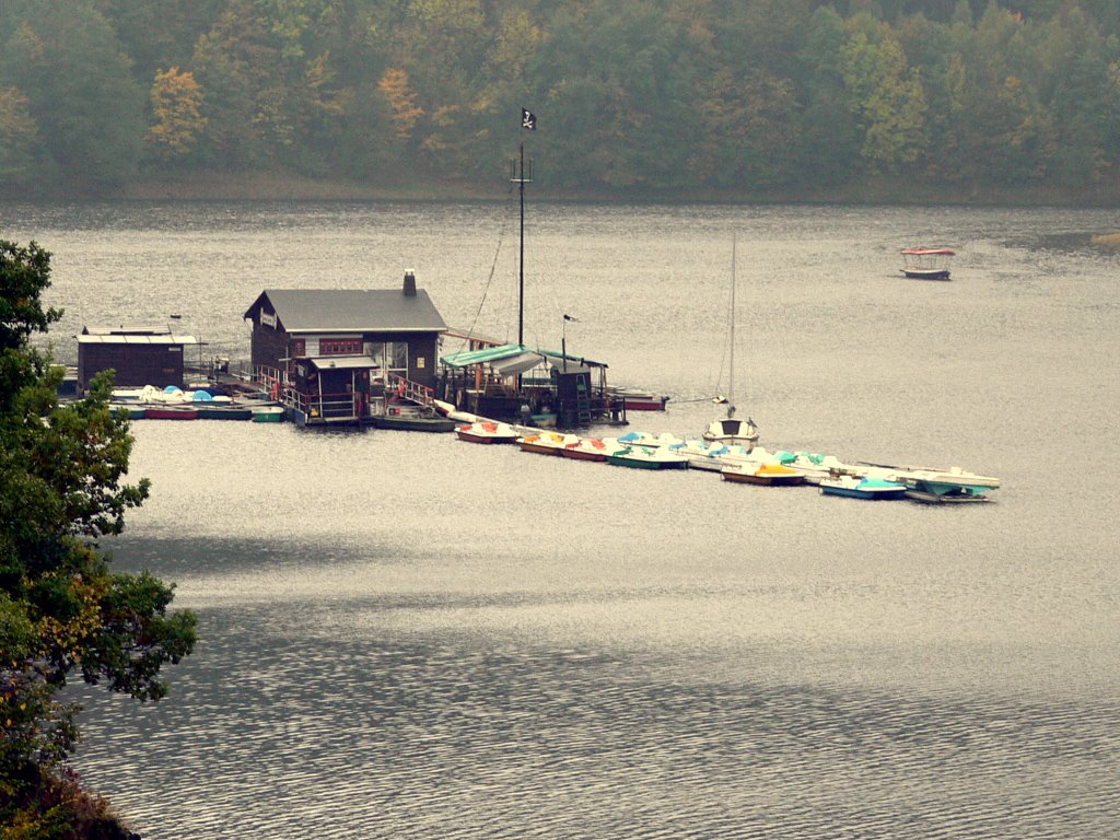 Ka/ Schwimmende Gaststätte auf der Talsperre Wendfurth by Karthäuser