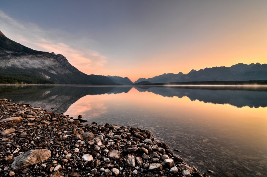 Sunrise at Lower Kananaskis Lake by Marko Stavric