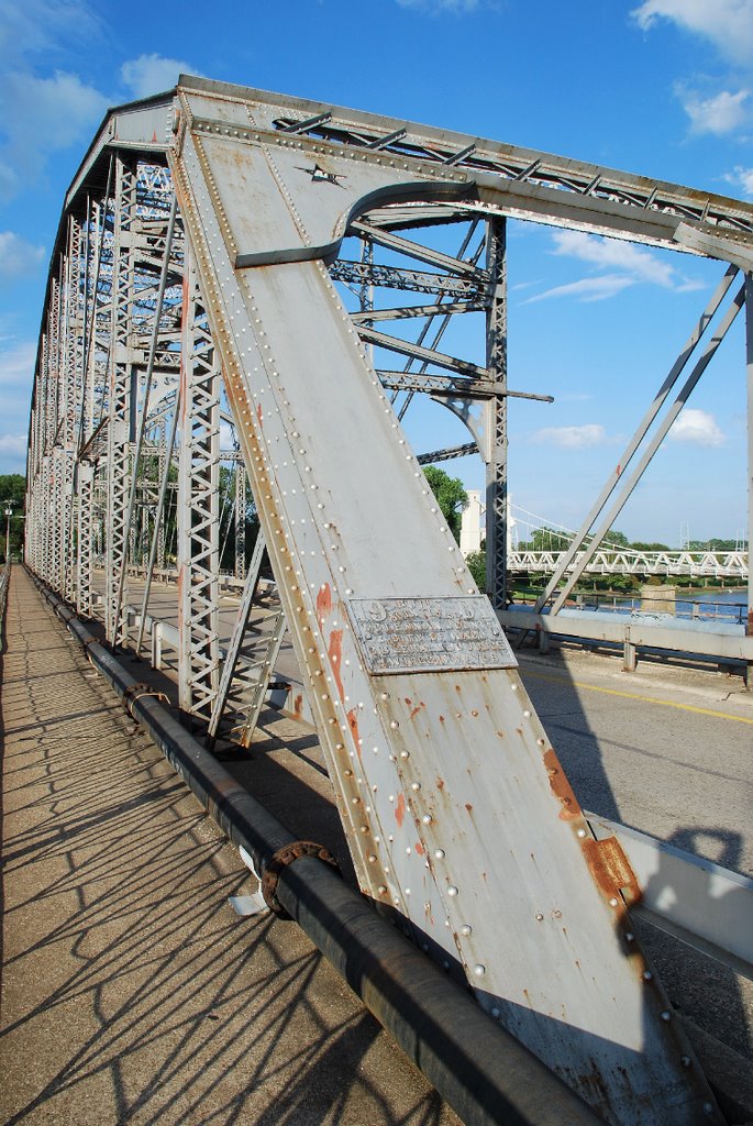 1901 Bridge to Waco City, crosses the Brazos River. by TdeW