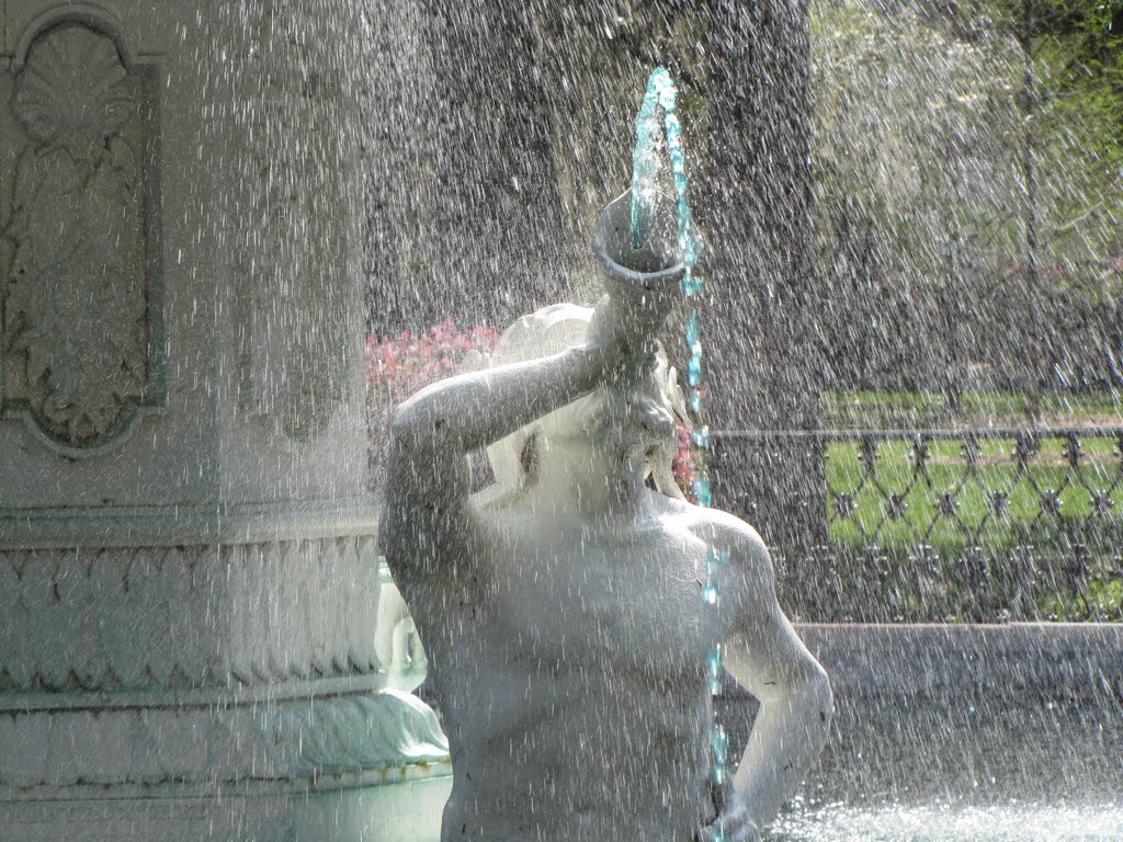 "Blue Water", closeup view of Forsyth Park Fountain, Savannah, Georgia by Sarah O