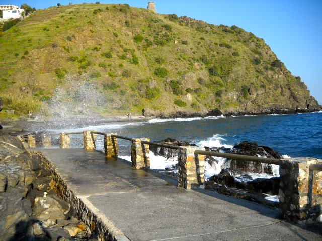 Walkway between Playa Curumbico and Playa Cabria, Almunecar by rustyruth