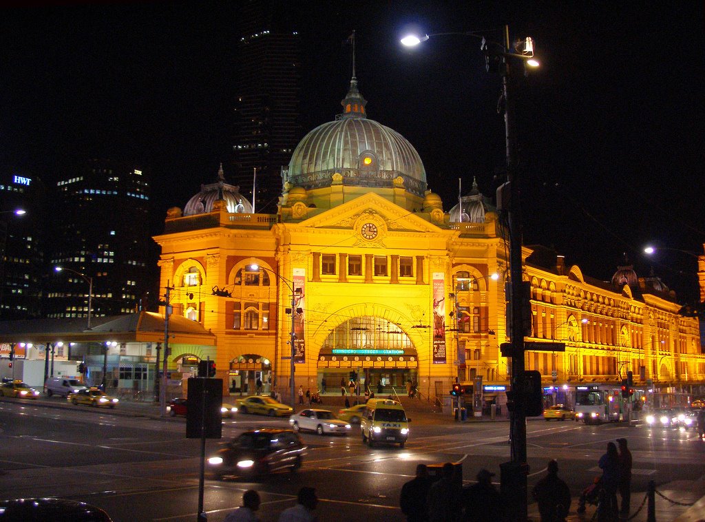 Flinders Street Railway Station, Melbourne by Dr. Keats