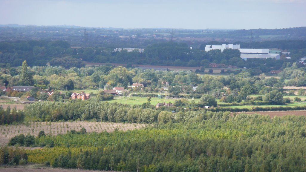 Long Wittenham and Culham Science Centre from Wittenham Clumps by MHCharlton