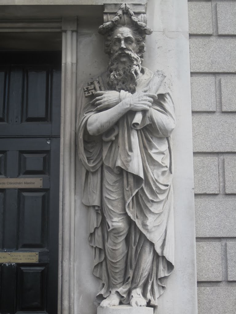 Georgian Male Statue on Door of Registry of Deeds, Kings Inns Park, Constitution Hill Dublin by IsabellaJ