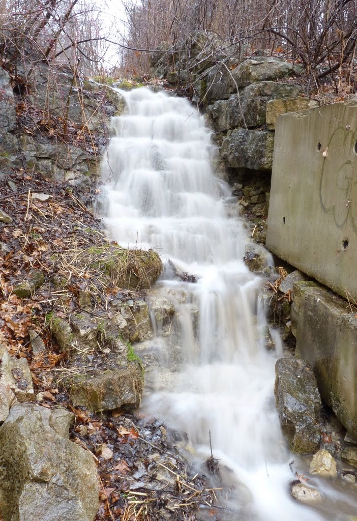 Upper Maple Falls (or Maple Falls) in Greensville section of Hamilton by Joseph Hollick