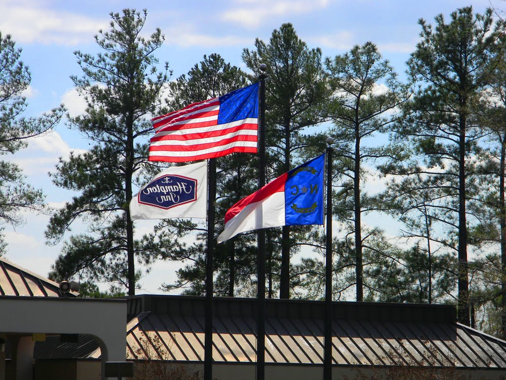 Flags Flying at the Hapton Inn by Dylan Pederson