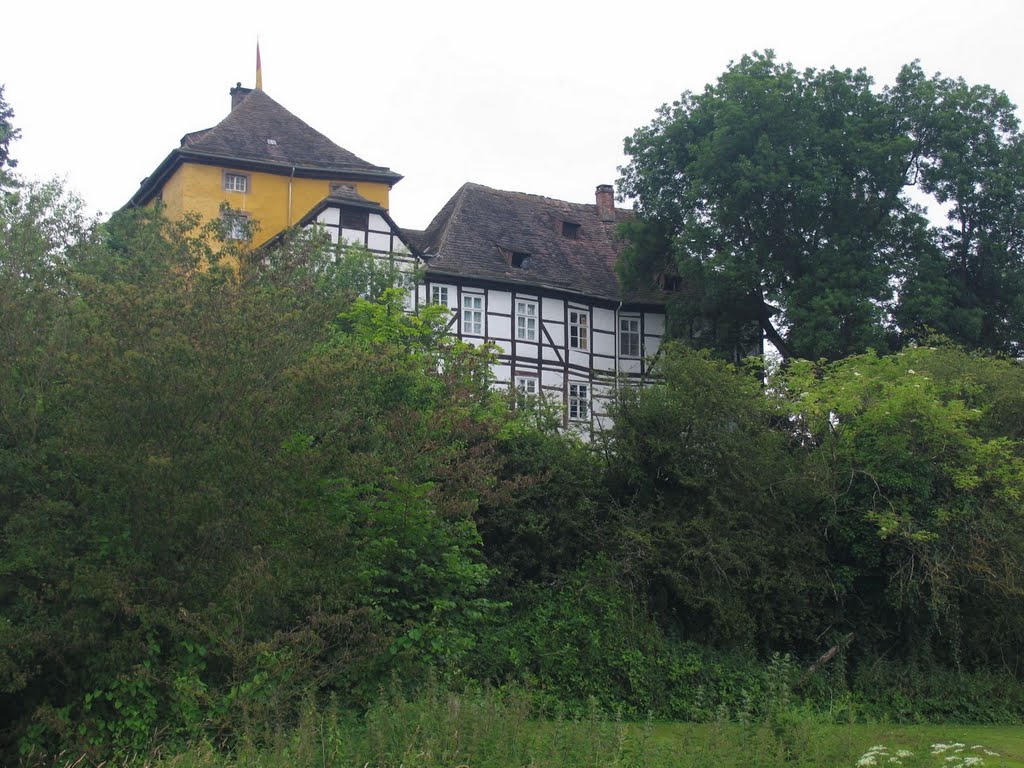 Castle Tonenburg along the river Weser by Aaldrik Tiktak