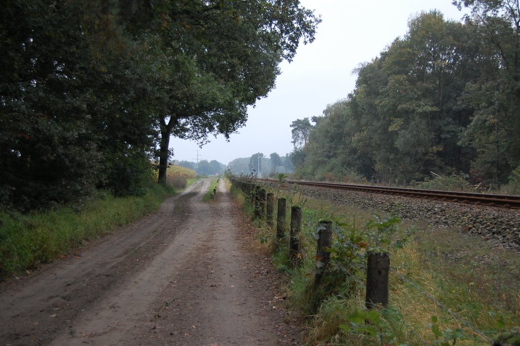 Arrasveldweg met spoorlijn Winterswijk-Zutphen by naaldenberg