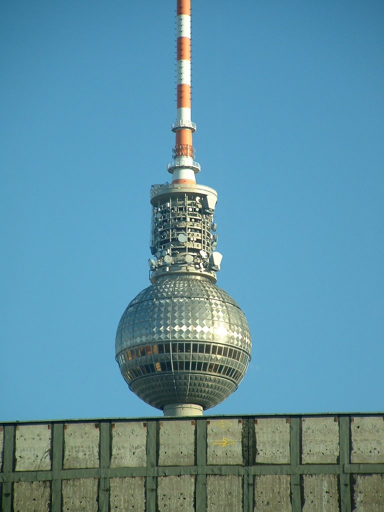 Television Tower behind Palace of the Republic, Berlin, Germany - 2002-12-31 by moneypenny