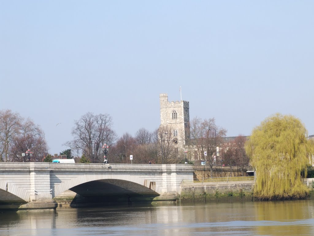 Putney Bridge And All Saint's Church, Fulham. by London taxi knowledge