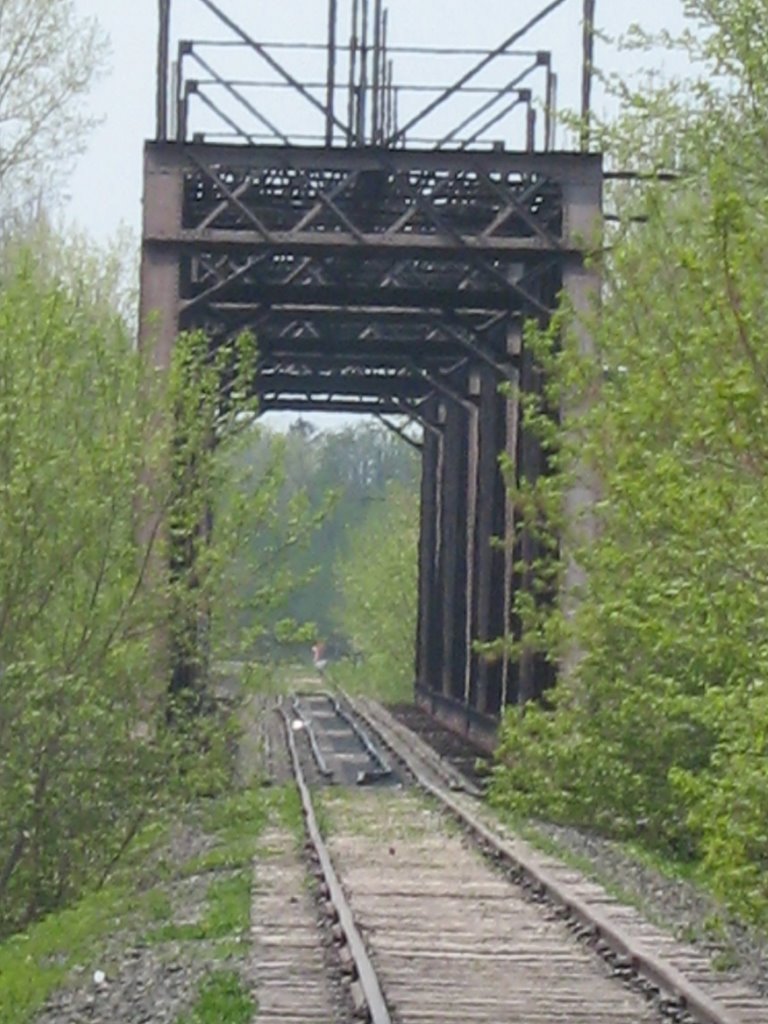 Vue du pont des Adirondacks via le chemin de fer by Mathieu D.