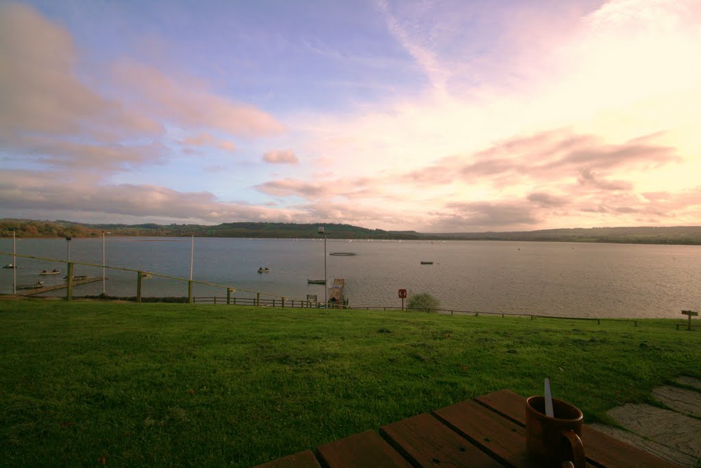 Chew valley lake from Woodford lodge Somerset by Maurice J Pingstone.