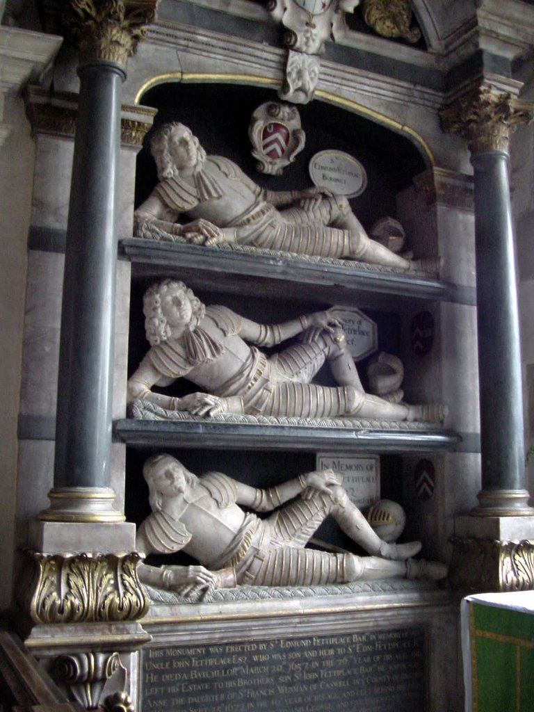 Fettiplace family members in repose in Swinbrook Church. by VKeith