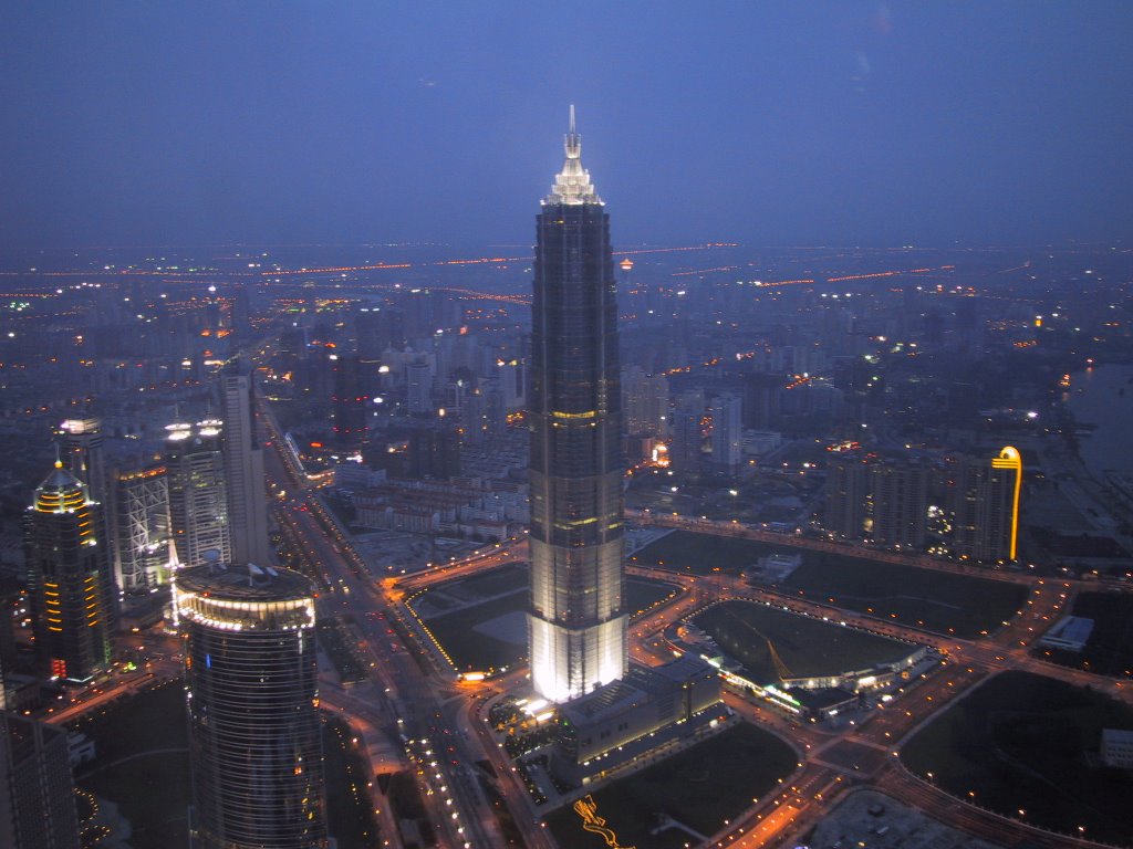 Blick vom Oriental Pearl Tower in Shanghai by Jochen Bender