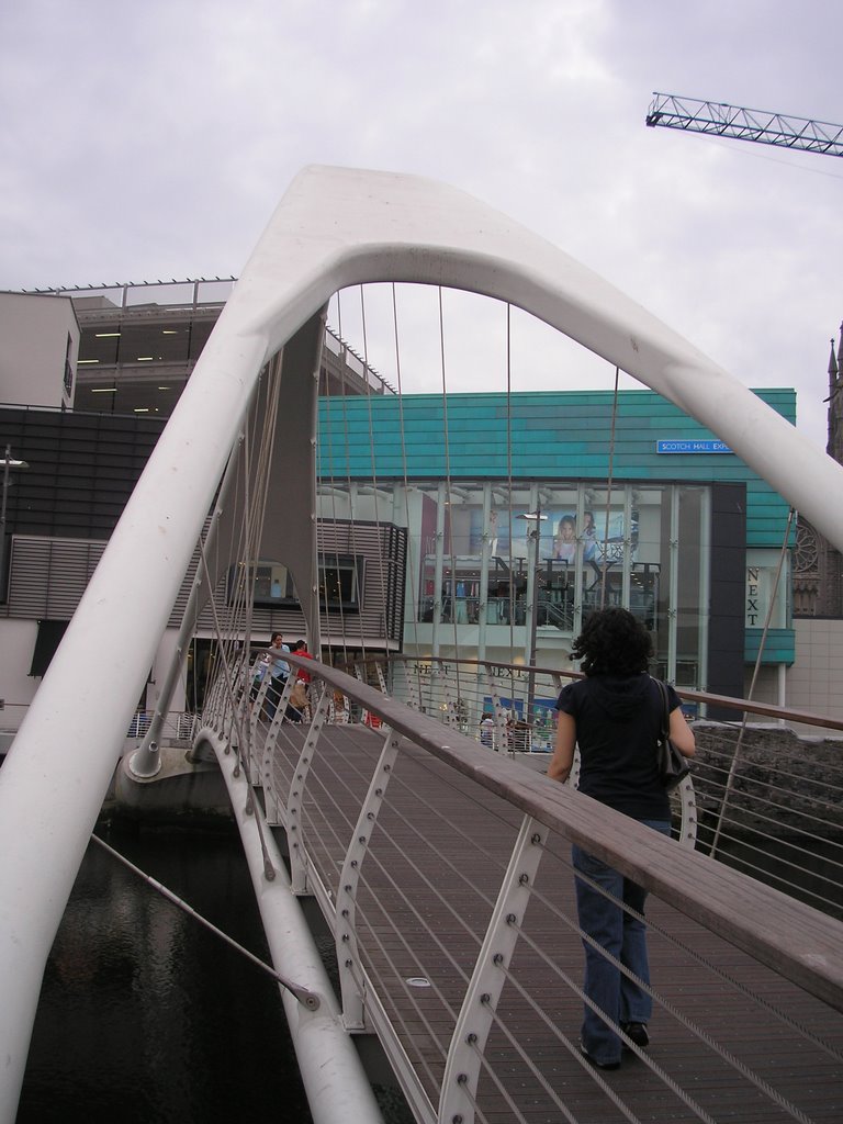 Pedestrian bridge at the new Scotch Hall Shopping Centre, Drogheda by Santiago FLORES