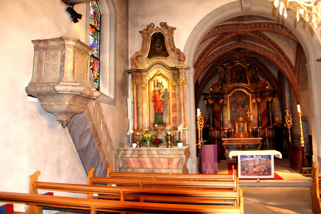 Interno della Chiesa di Bourguillon - Friburgo Svizzera by alfonso minoli