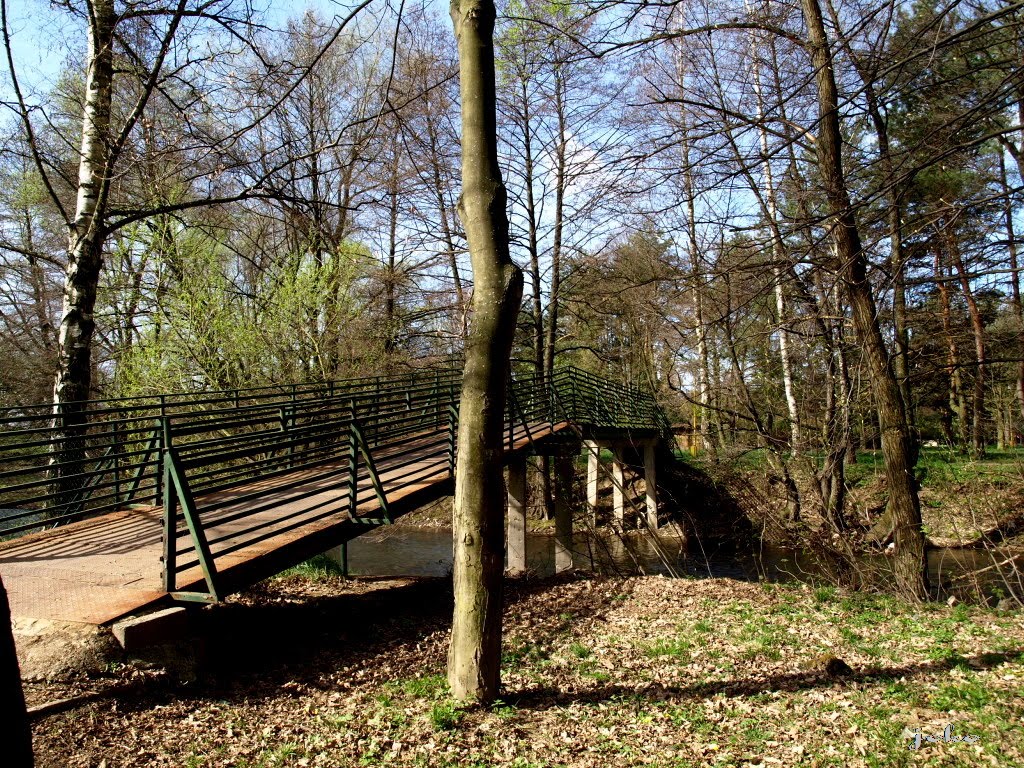 Prievidza - Mestský park, lavička ponad rieku Nitra by < JOKO >