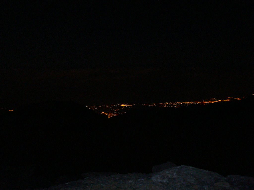 Litohoro-Leptokaria from profitis Ilias shooting at night by stathisalt