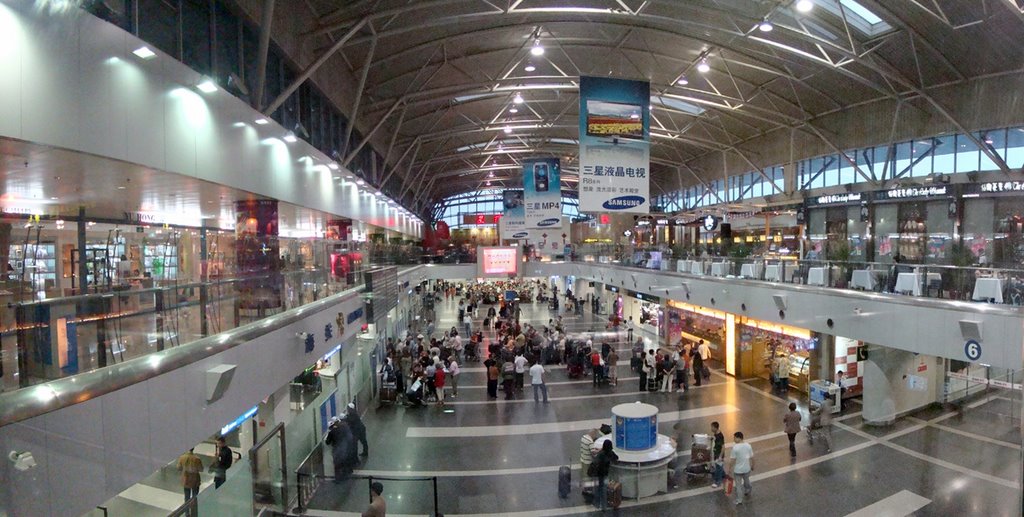 Beijing intl airport outside international departure by Ming Lu