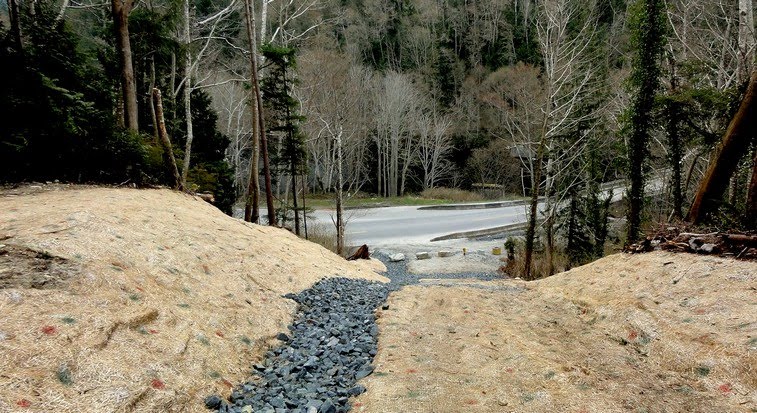 Switchback trail - Powell River water system buried pipe by jycmah