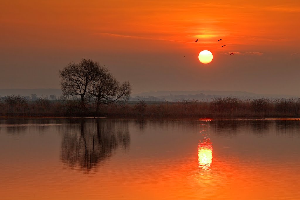 Zachód nad stawem by Korab_K