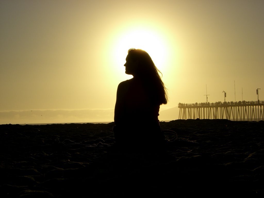 Sunset at Pismo beach with .. my love .. by sebastien335