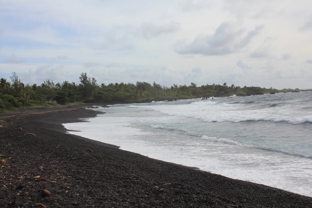 Black Sand Beach Just North of Hana Kai Maui by DennyMH