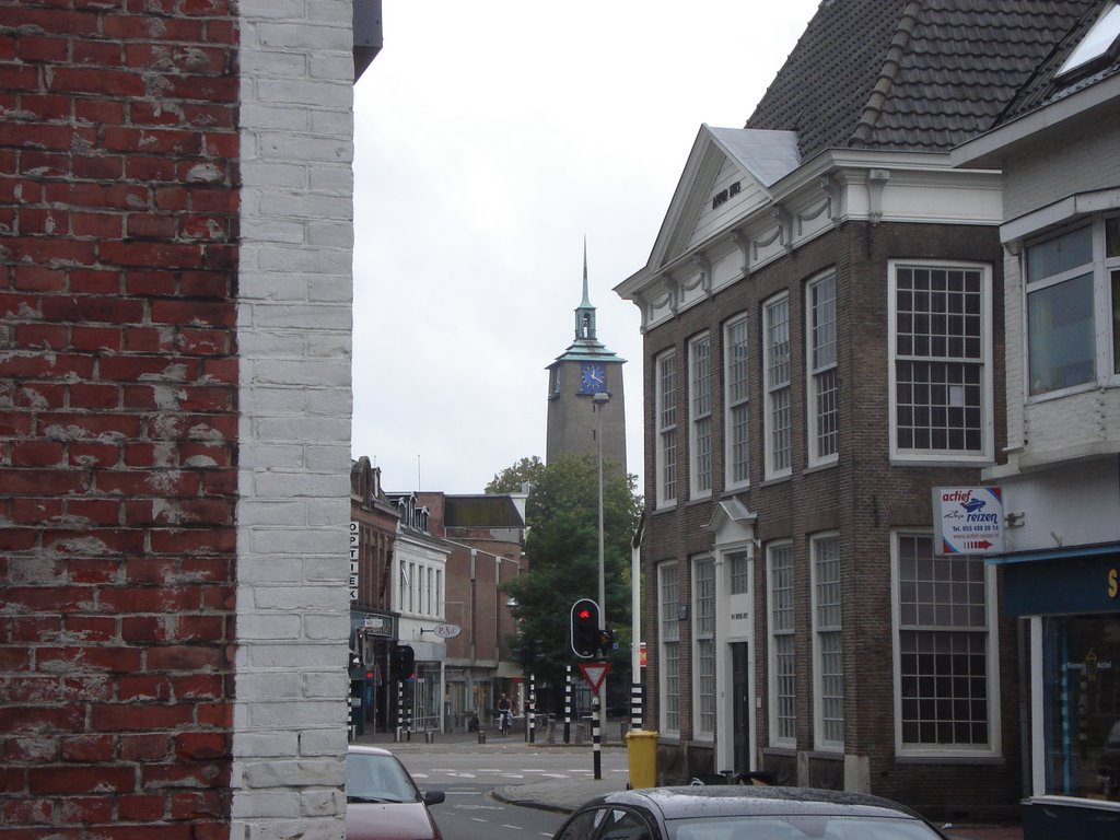 View to the tower of the townhall by dickkramp